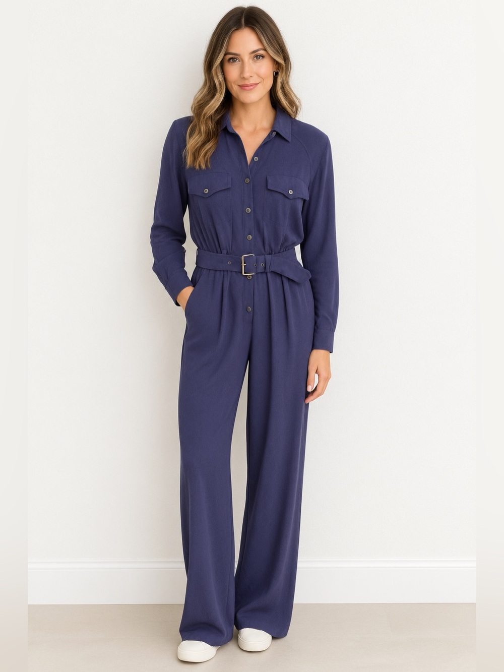Vintage Together! Periwinkle Long Sleeve Utility Boiler Suit Jumpsuit | Size 6